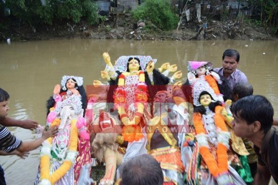 Immersion begins at Dasami-Ghat : Vijaya Dashami marks formal ending of Durga Puja 